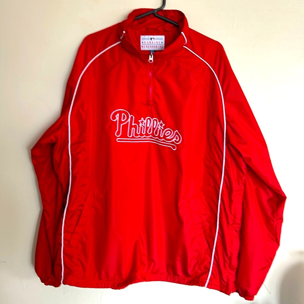 MLB Genuine Merchandise Philadelphia Phillies Quarter/zip Windbreaker.